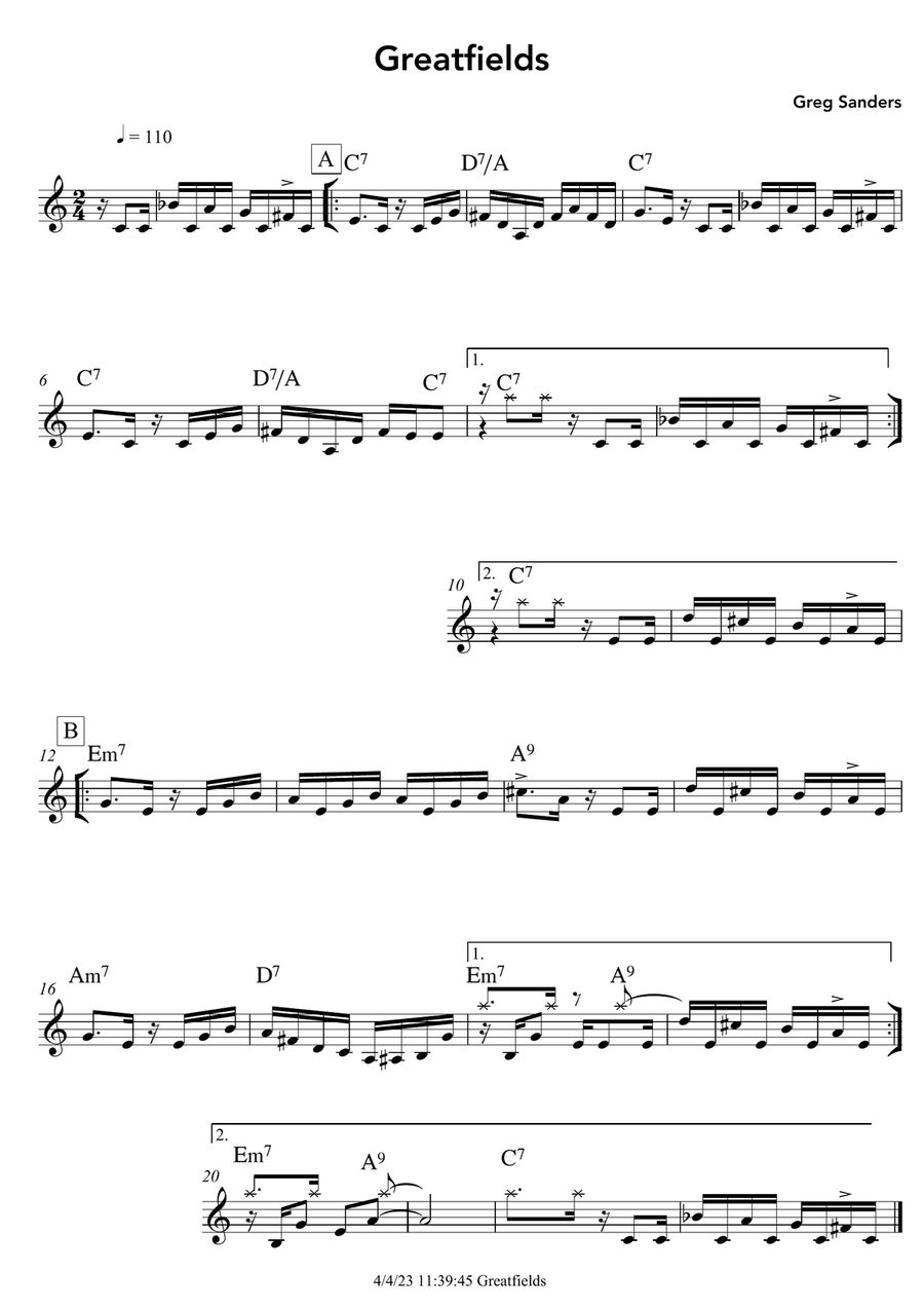 Greatfields Piano scores gallery preview page 1