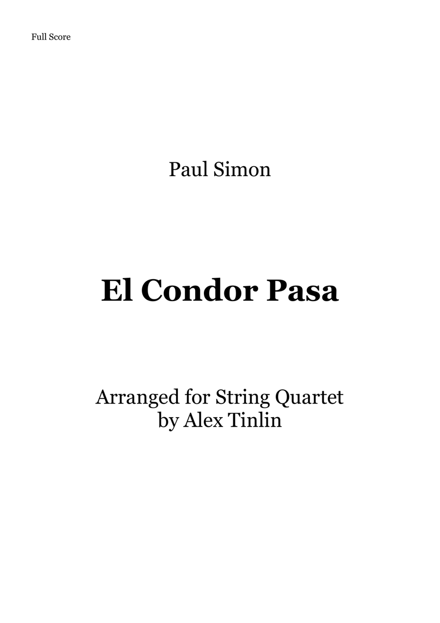 El Condor Pasa (If I Could) String Quartet scores gallery preview page 1