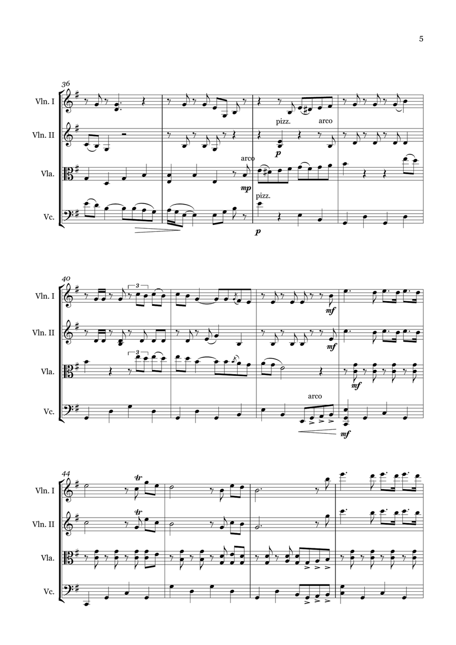 El Condor Pasa (If I Could) String Quartet scores gallery preview page 5