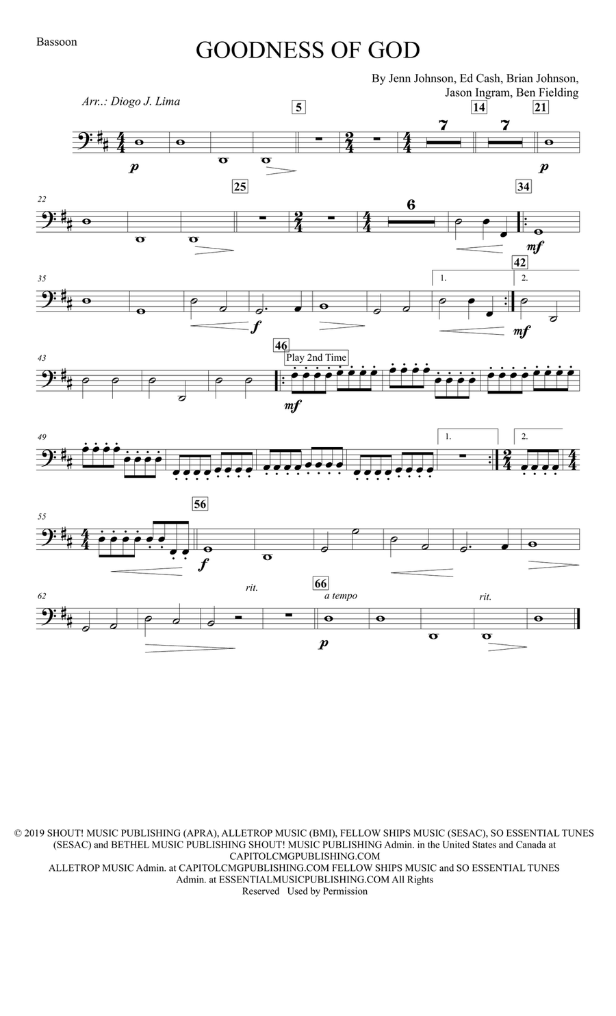 Goodness Of God Goodness Of God Large Ensemble scores gallery preview page 1