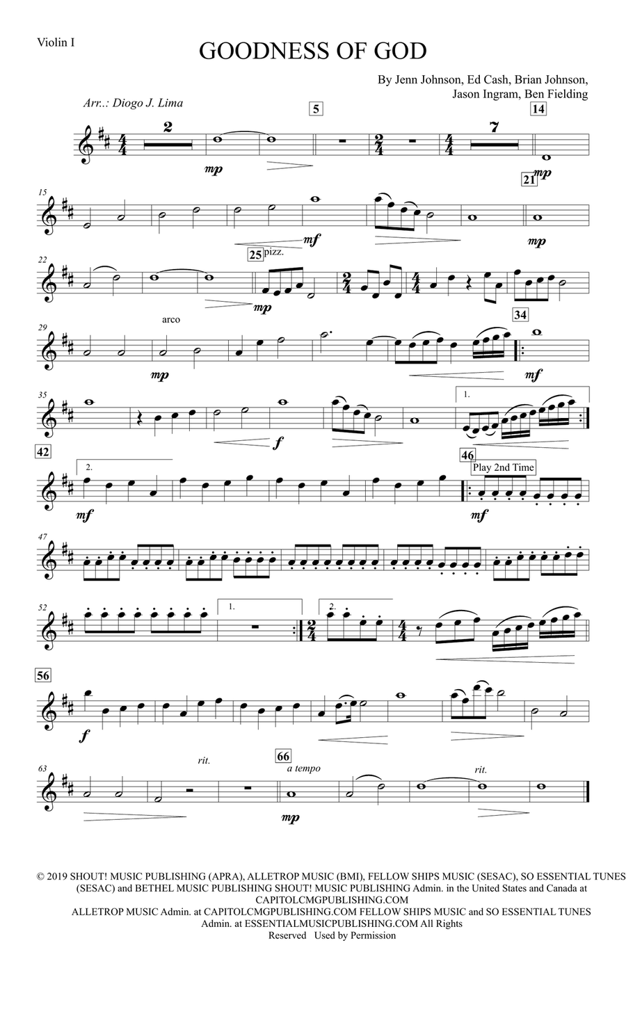 Goodness Of God Goodness Of God Large Ensemble scores gallery preview page 2