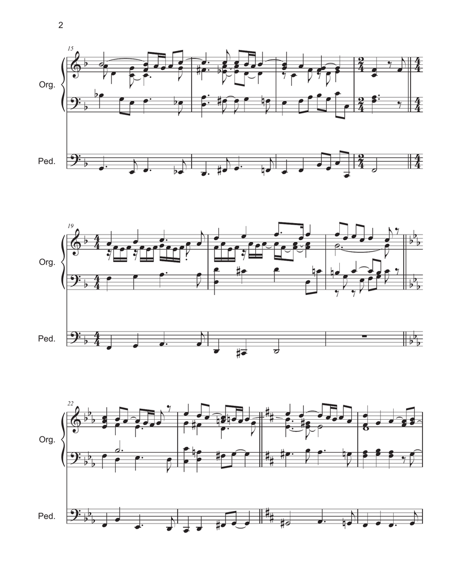 Prelude on O Lamb Of God for organ by Mark Andersen Organ Solo scores gallery preview page 3