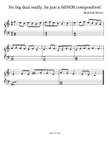 No big deal really. Its just a MINOR composition!