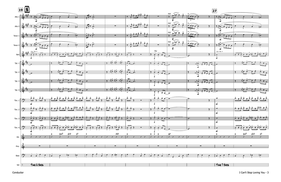 I Can't Stop Loving You - Score Only Jazz Ensemble scores gallery preview page 5