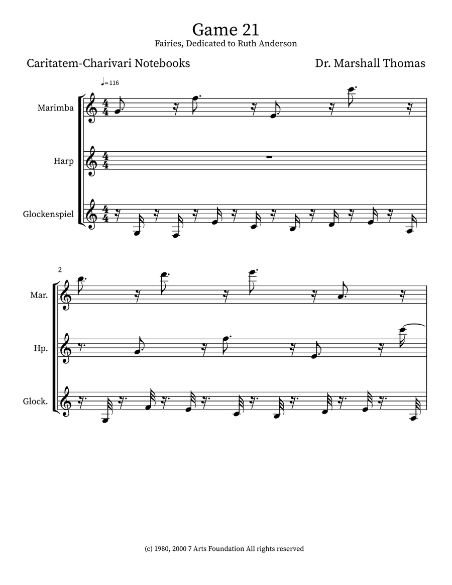 Game 21 Game 21 Small Ensemble scores gallery preview page 1