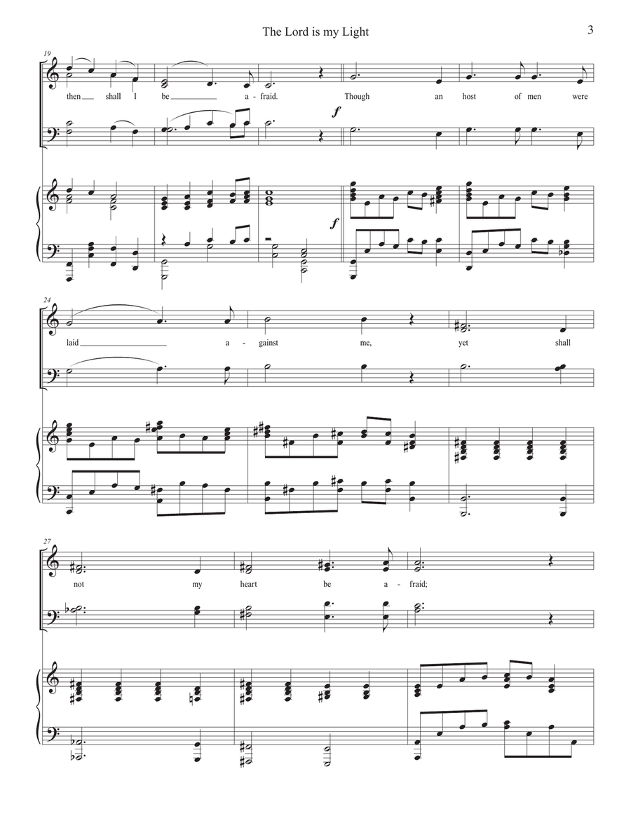 The Lord is my Light and my salvation-SATB choir and piano 4-Part scores gallery preview page 3