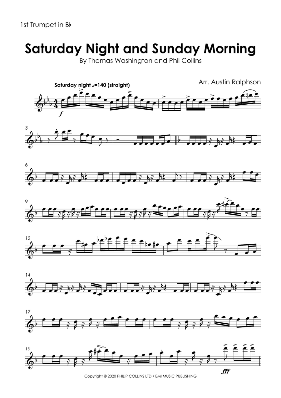 Saturday Night And Sunday Morning Brass Ensemble scores gallery preview page 3