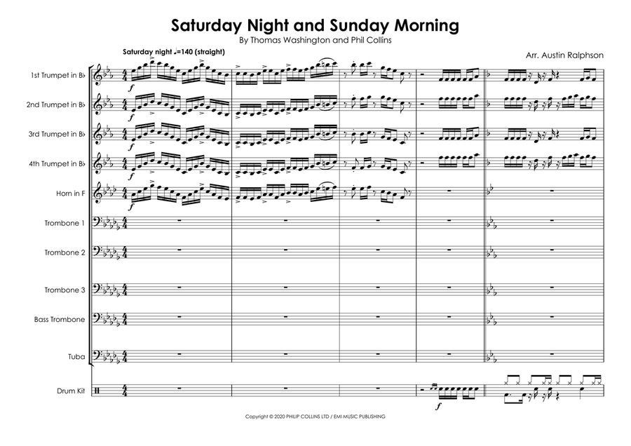 Saturday Night And Sunday Morning Brass Ensemble scores gallery preview page 5