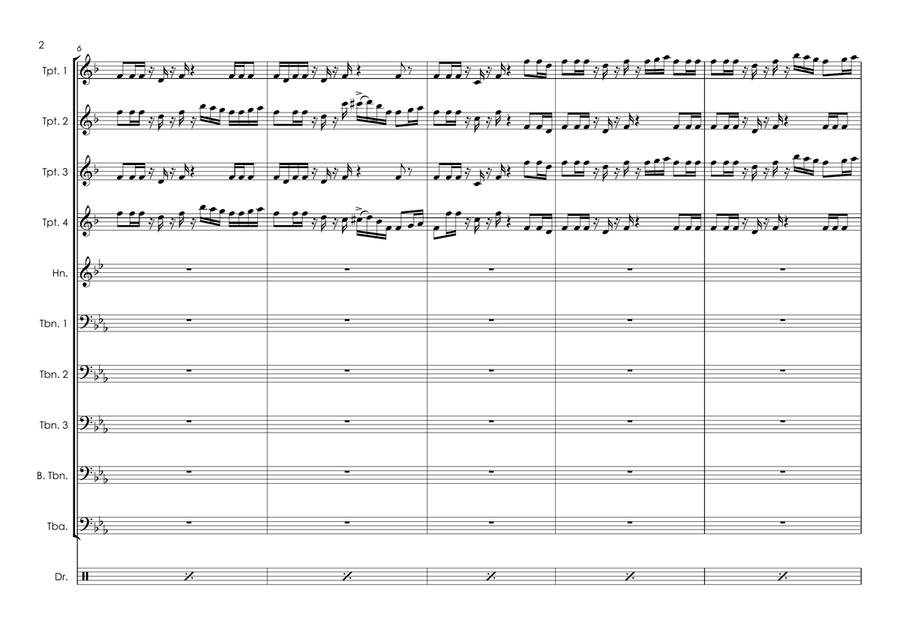 Saturday Night And Sunday Morning Brass Ensemble scores gallery preview page 6