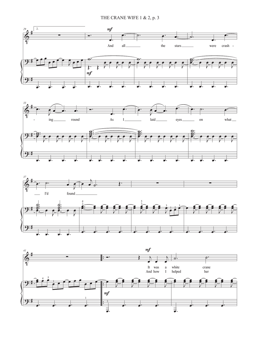 The Crane Wife 1 & 2 The Crane Wife 1 & 2 Piano, Vocal scores gallery preview page 3