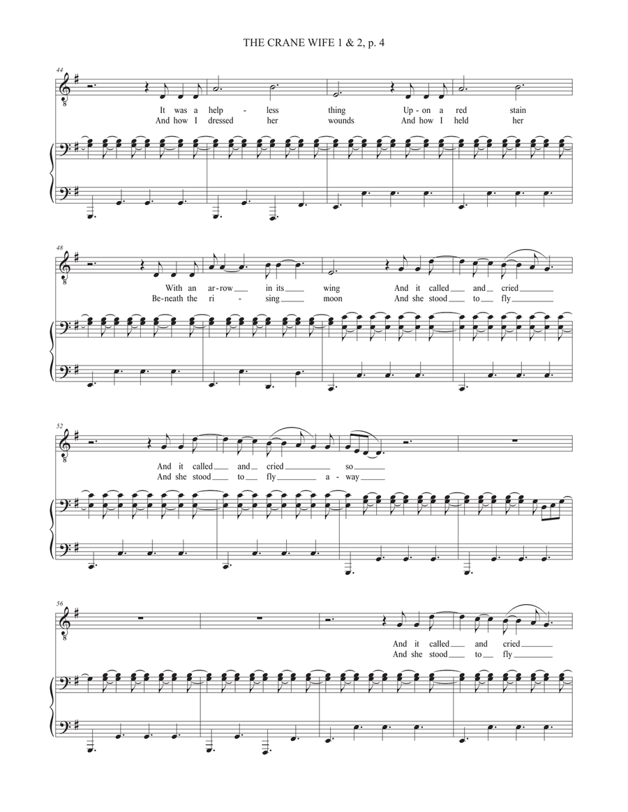 The Crane Wife 1 & 2 The Crane Wife 1 & 2 Piano, Vocal scores gallery preview page 4