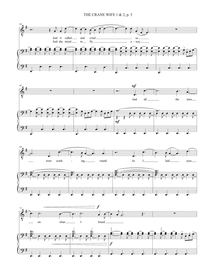 The Crane Wife 1 & 2 The Crane Wife 1 & 2 Piano, Vocal scores gallery preview page 5