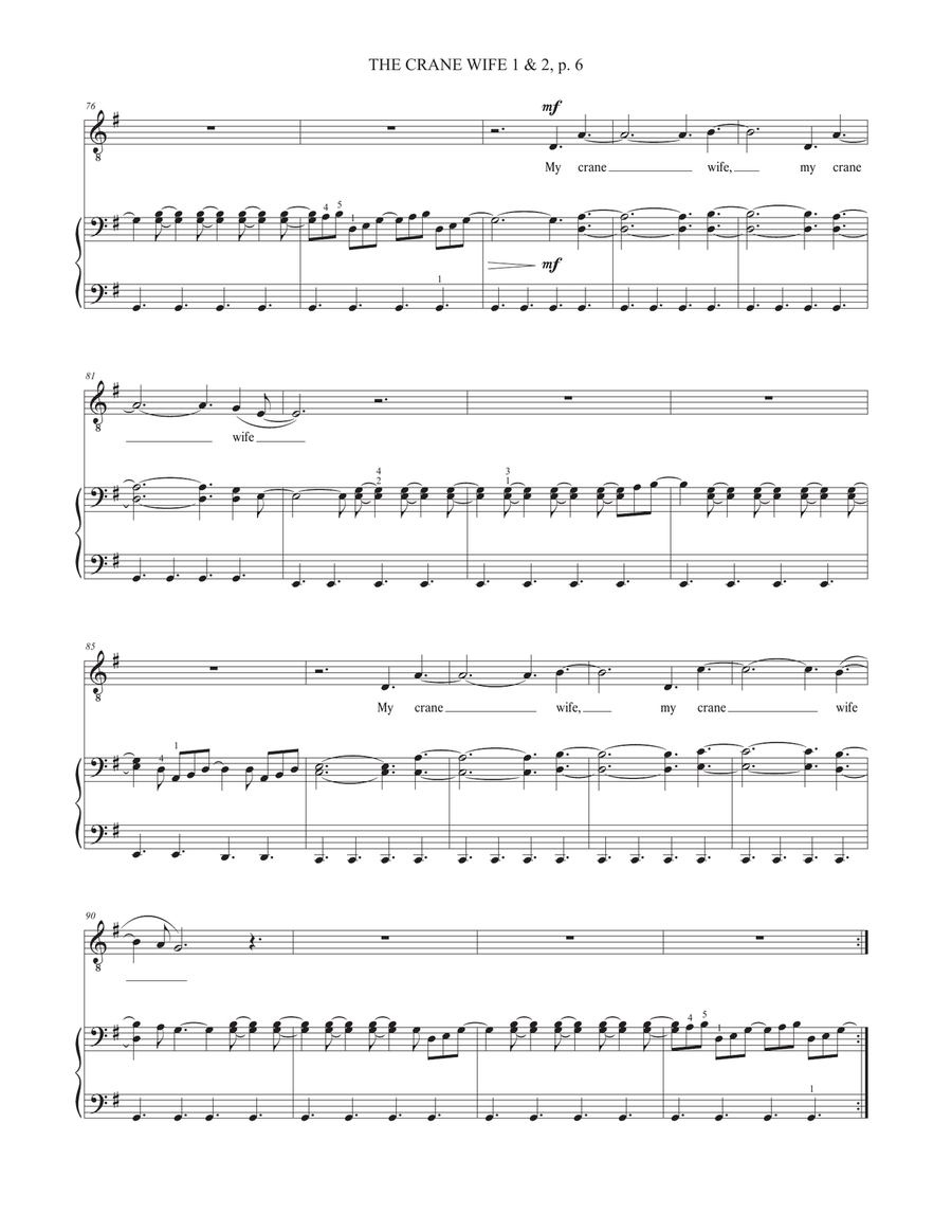 The Crane Wife 1 & 2 The Crane Wife 1 & 2 Piano, Vocal scores gallery preview page 6