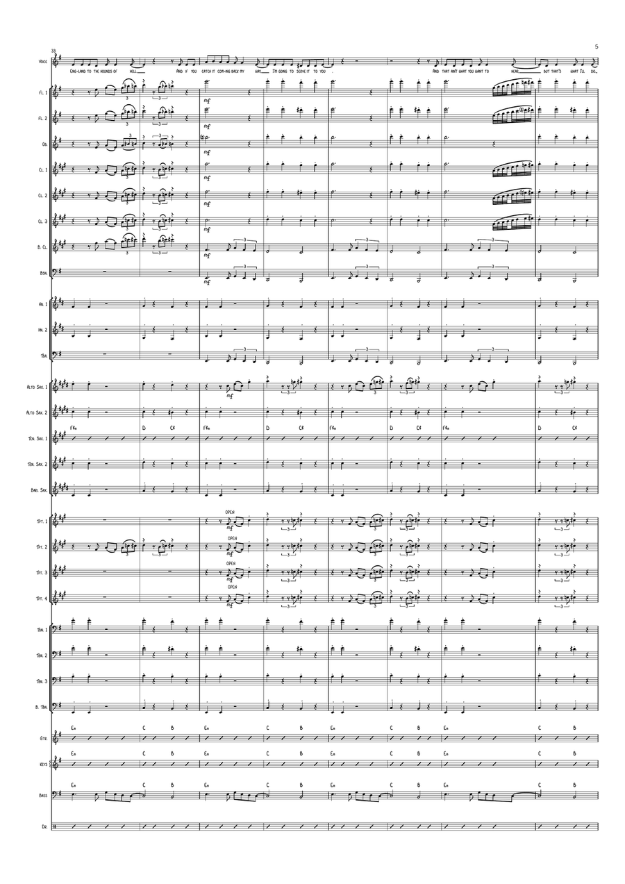 Seven Nation Army Seven Nation Army Concert Band scores gallery preview page 5