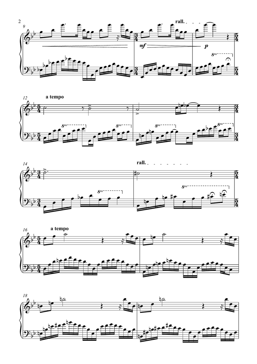 Crystal Desert / AKA Antarctica Piano Solo scores gallery preview page 2