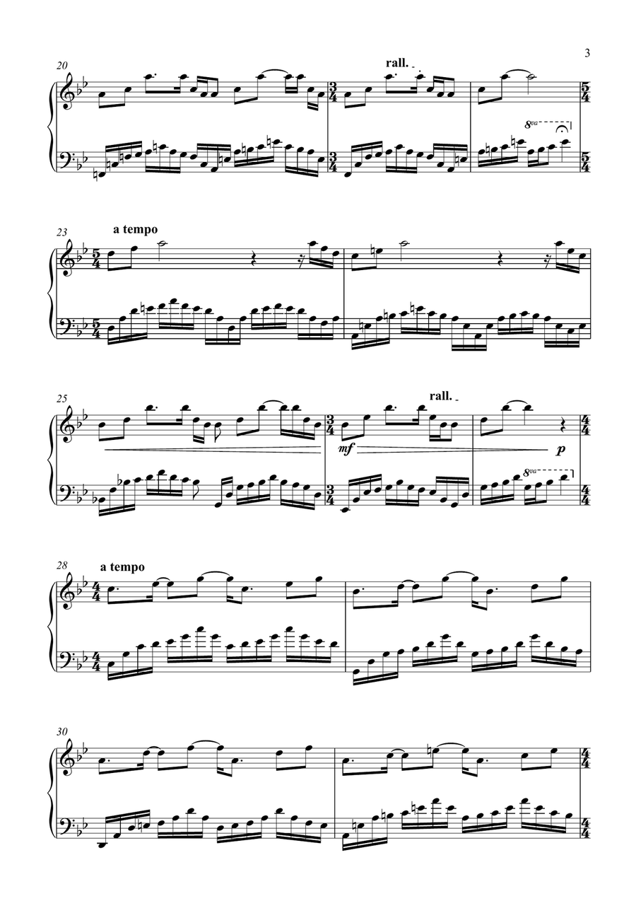 Crystal Desert / AKA Antarctica Piano Solo scores gallery preview page 3