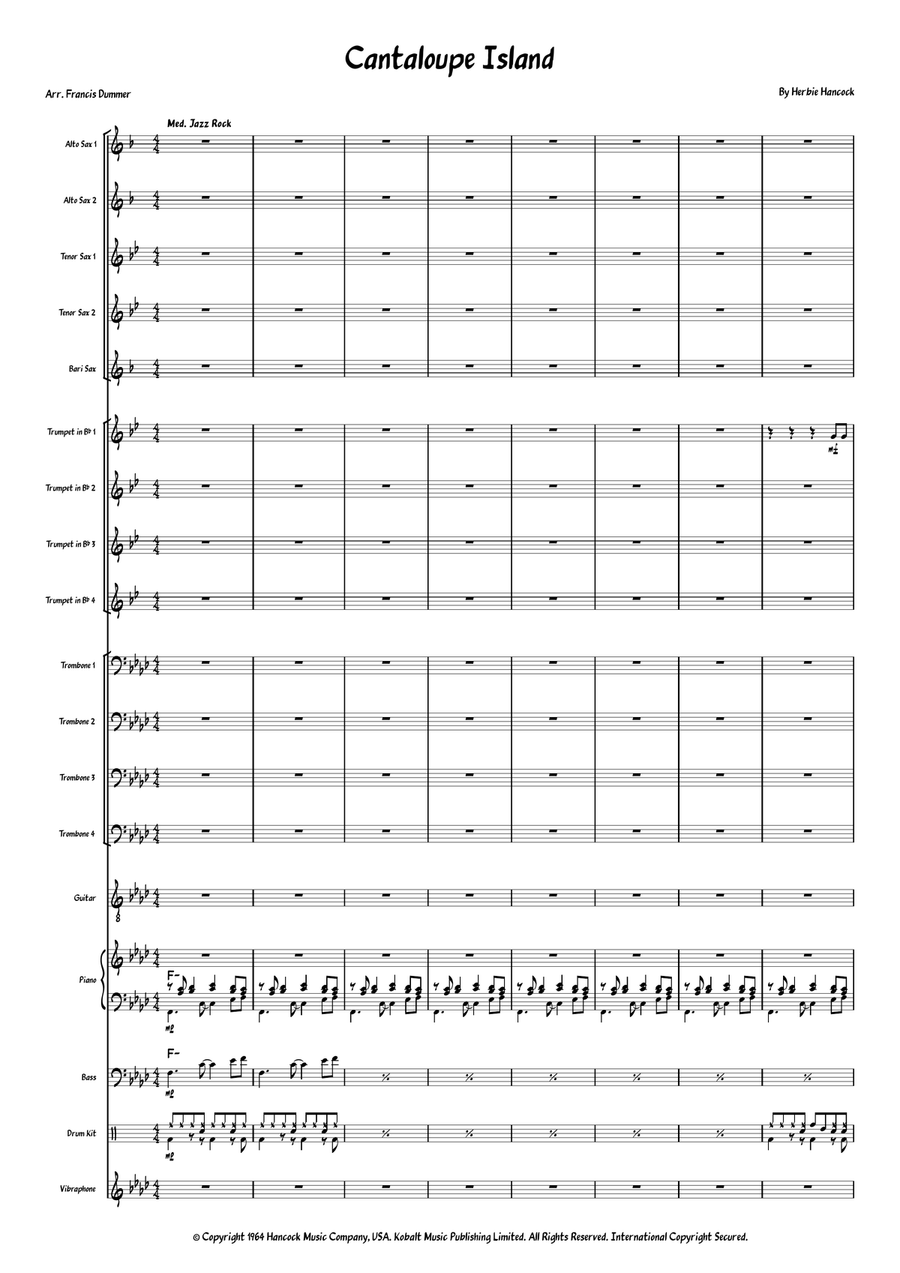 Cantaloupe Island Cantaloupe Island Jazz Ensemble scores gallery preview page 1
