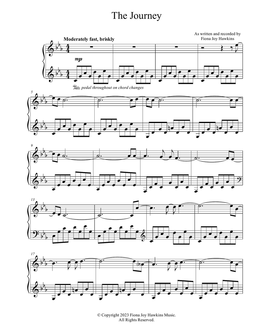The Journey The Journey Piano Solo scores gallery preview page 1