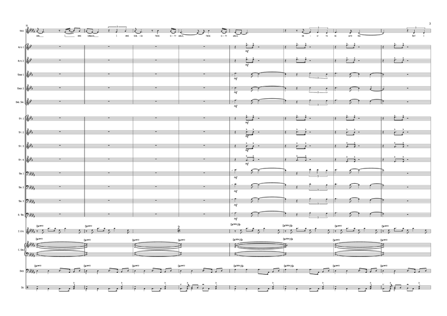 I Still Haven't Found What I'm Looking For Jazz Ensemble scores gallery preview page 3
