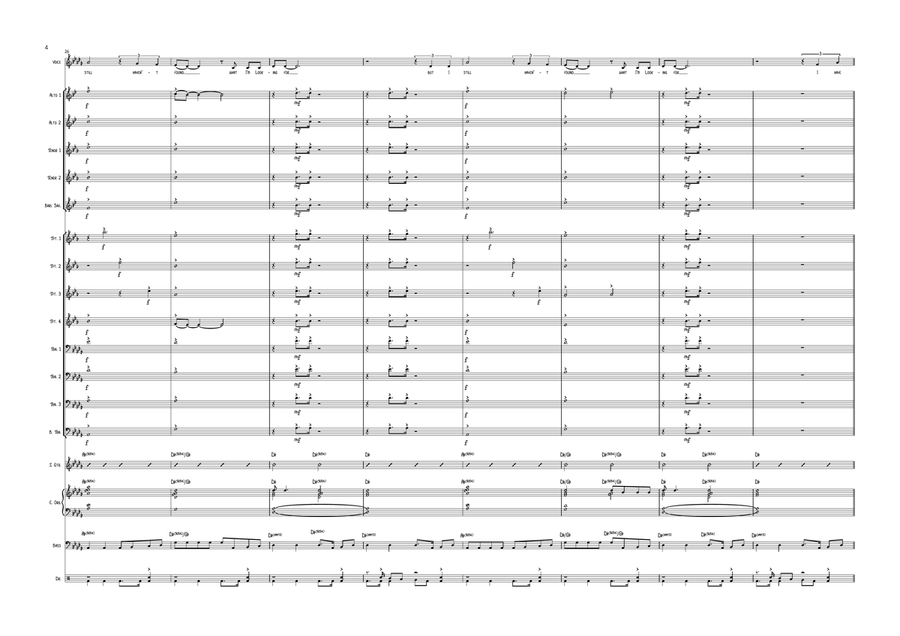 I Still Haven't Found What I'm Looking For Jazz Ensemble scores gallery preview page 4