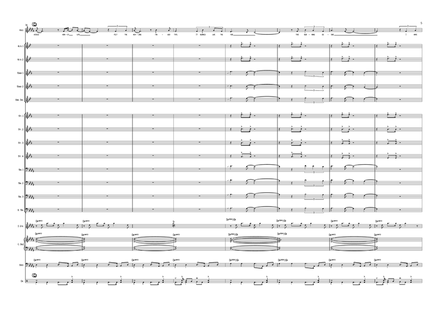 I Still Haven't Found What I'm Looking For Jazz Ensemble scores gallery preview page 5