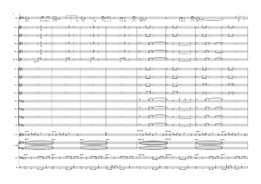 I Still Haven't Found What I'm Looking For Jazz Ensemble scores gallery preview page 6