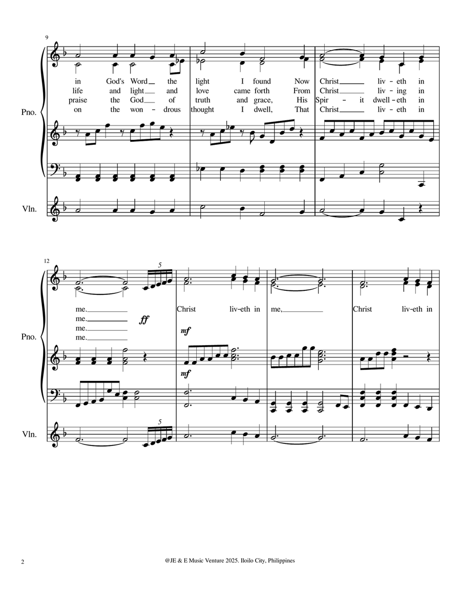 Christ Liveth in Me Christ Liveth in Me A Cappella scores gallery preview page 2