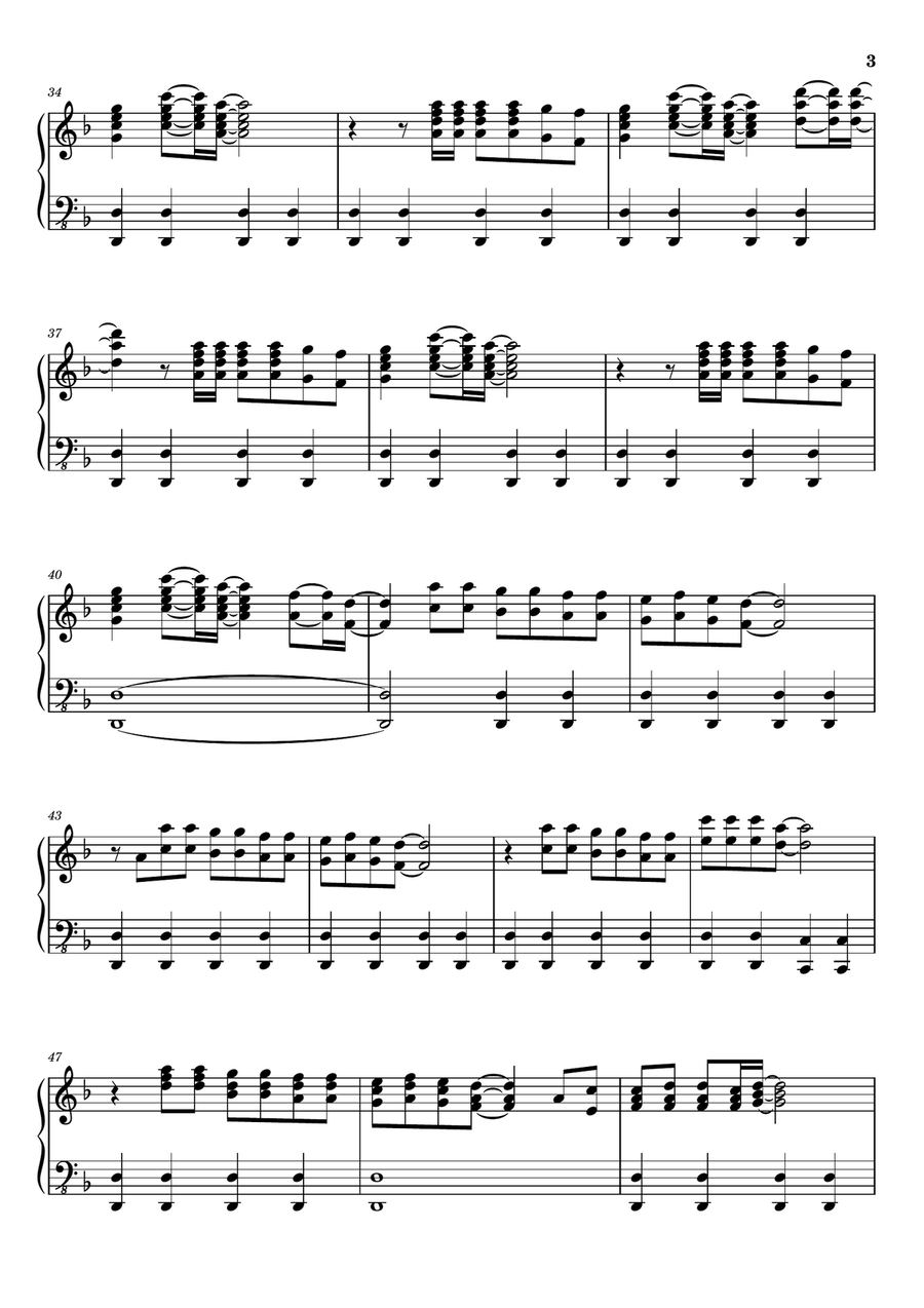 Houdini Houdini Piano Solo scores gallery preview page 3