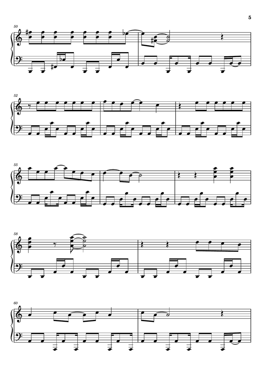 Living On My Own Living On My Own Piano Solo scores gallery preview page 5