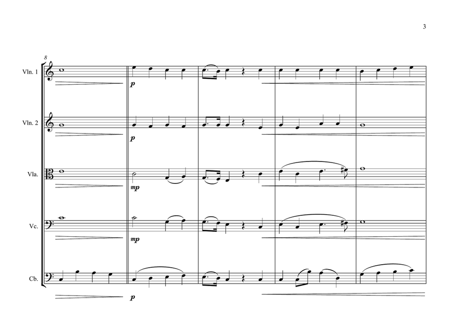 Saint Vincent and the Grenadines National Anthem for String Orchestra String Orchestra scores gallery preview page 3