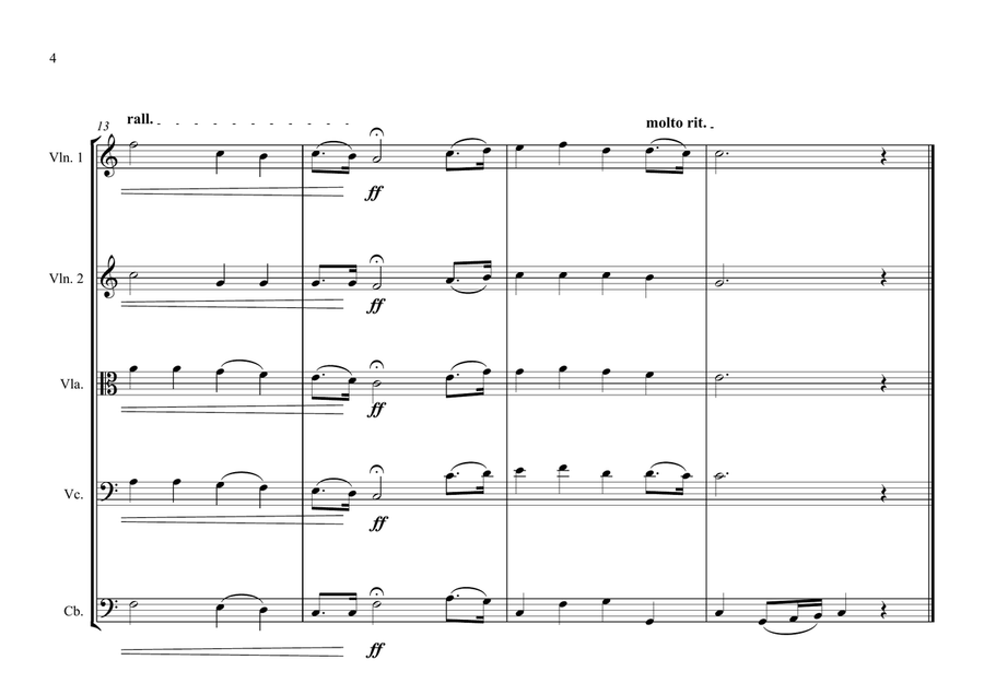 Saint Vincent and the Grenadines National Anthem for String Orchestra String Orchestra scores gallery preview page 4