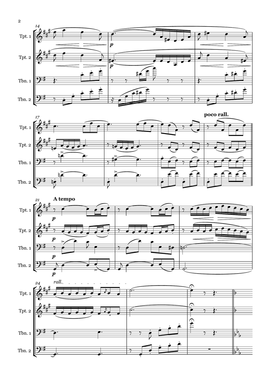 Flower Duet from Lakmé (Delibes) - Brass quartet Brass Quartet scores gallery preview page 2