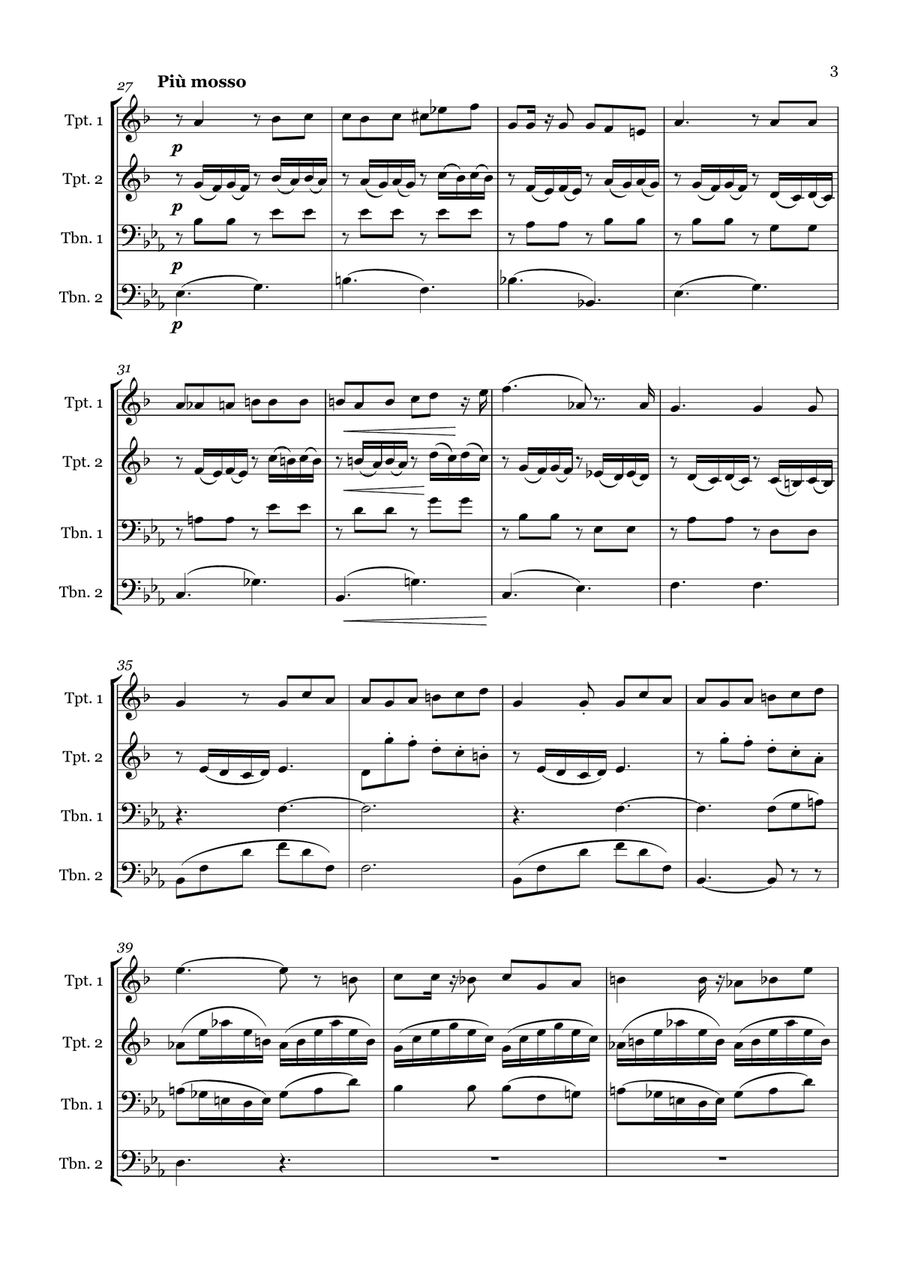 Flower Duet from Lakmé (Delibes) - Brass quartet Brass Quartet scores gallery preview page 3