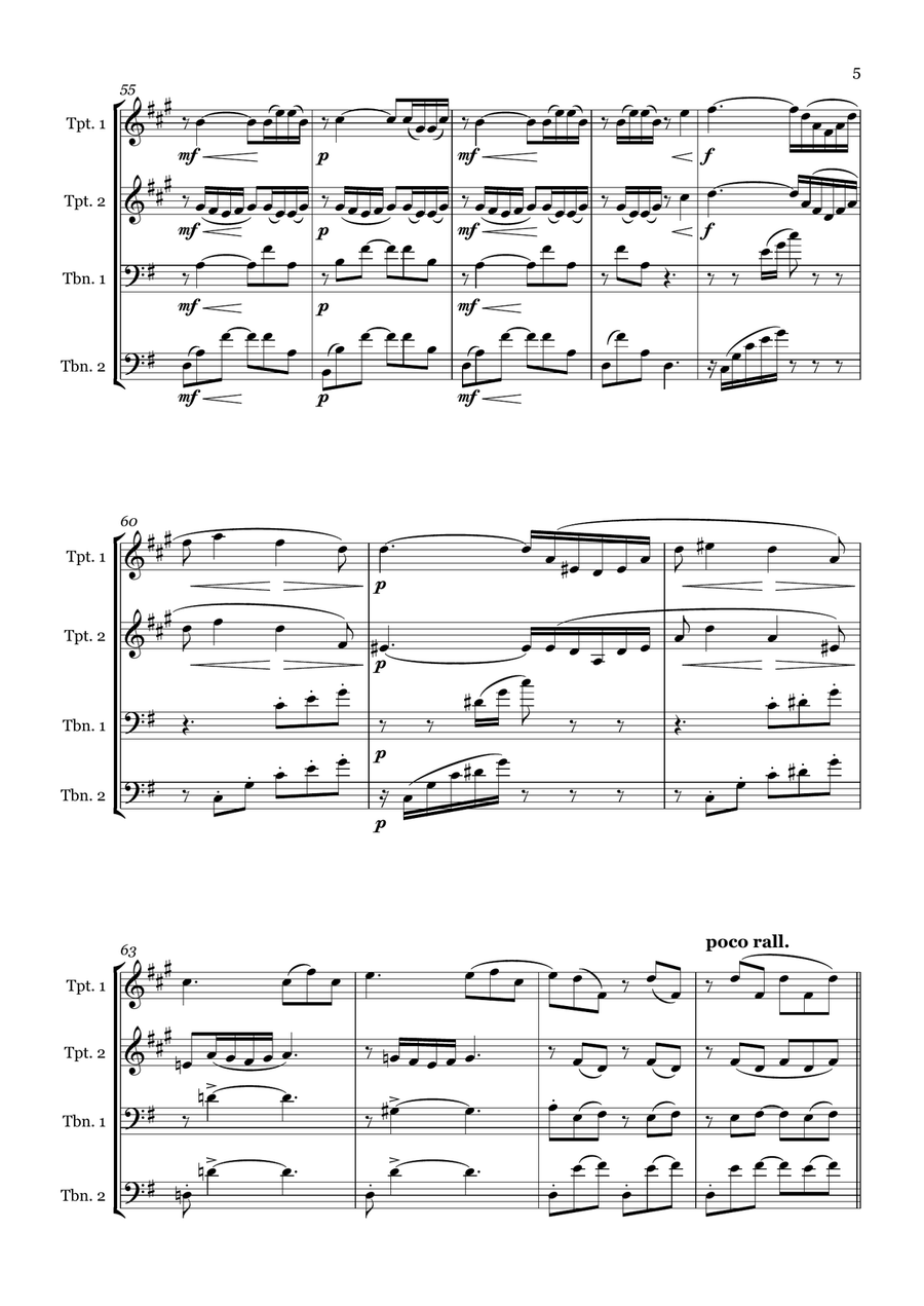 Flower Duet from Lakmé (Delibes) - Brass quartet Brass Quartet scores gallery preview page 5