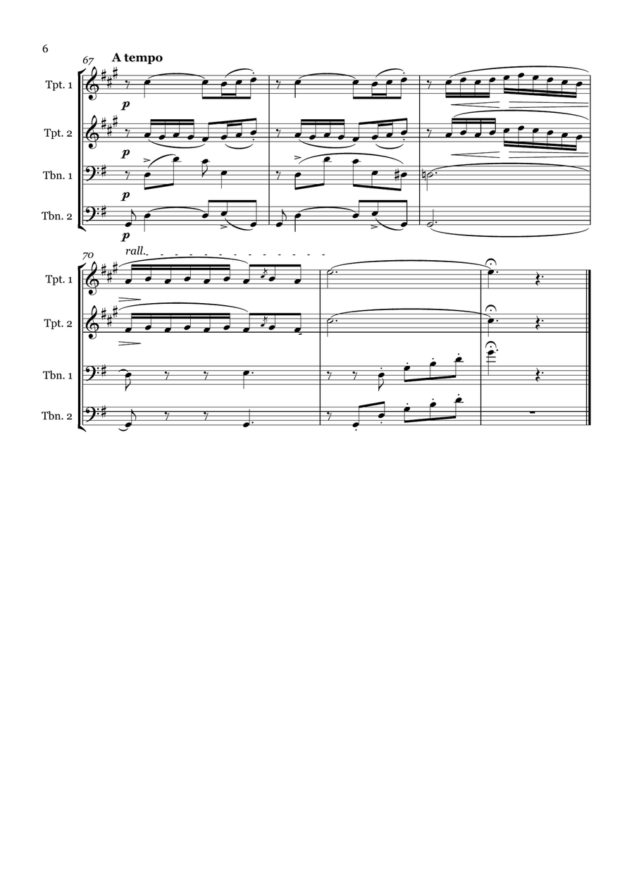 Flower Duet from Lakmé (Delibes) - Brass quartet Brass Quartet scores gallery preview page 6