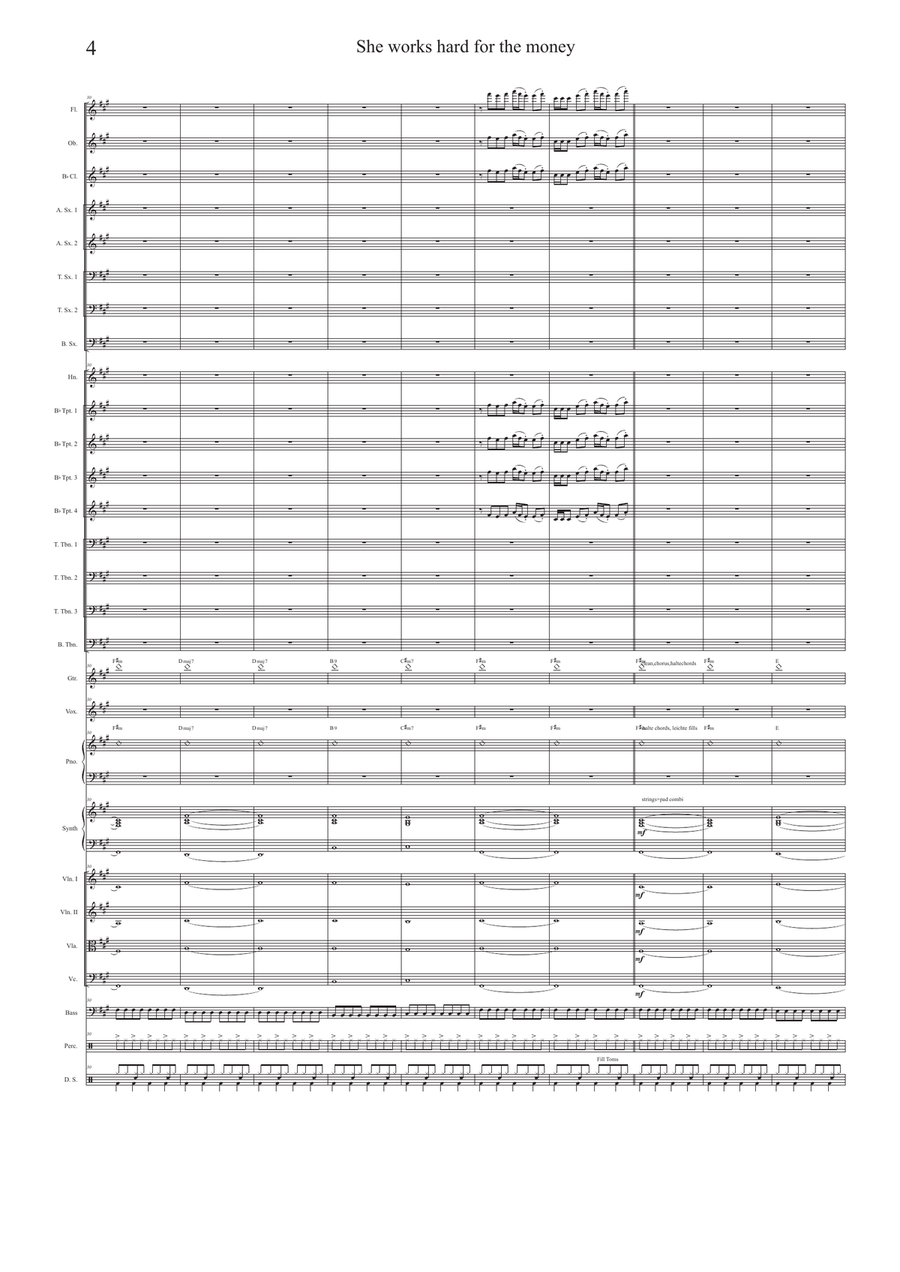 She Works Hard For The Money Full Orchestra scores gallery preview page 4