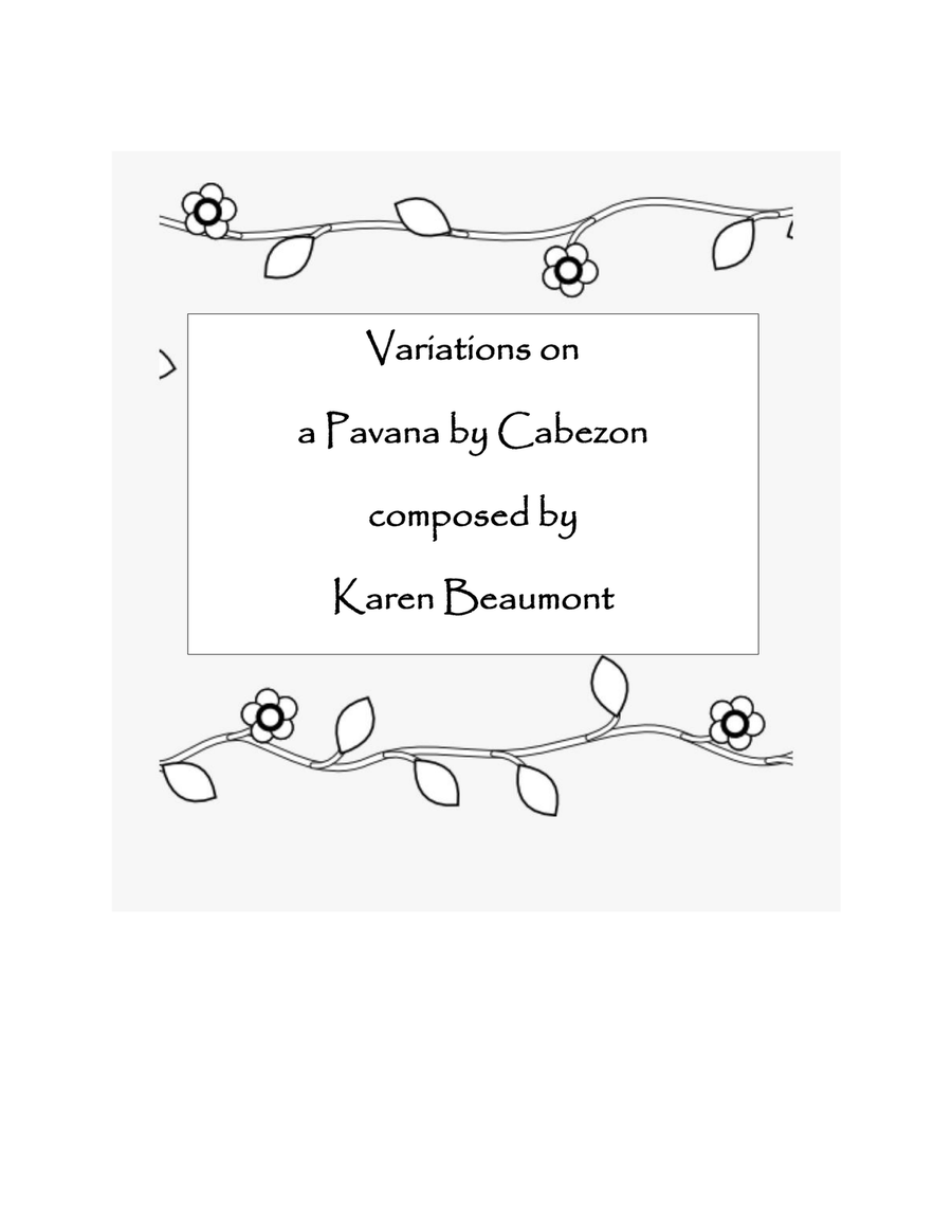 Variations on a Pavana by Cabezon (manuals only) Organ Solo scores gallery preview page 1