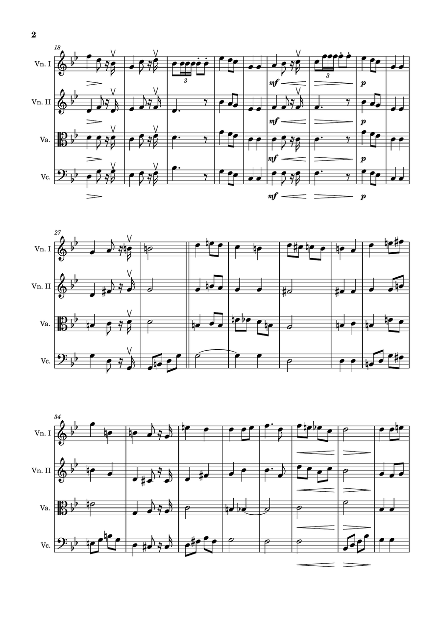 Bridal Chorus. R. Wagner - Arranged for String Quartet. Score and Parts String Quartet scores gallery preview page 2