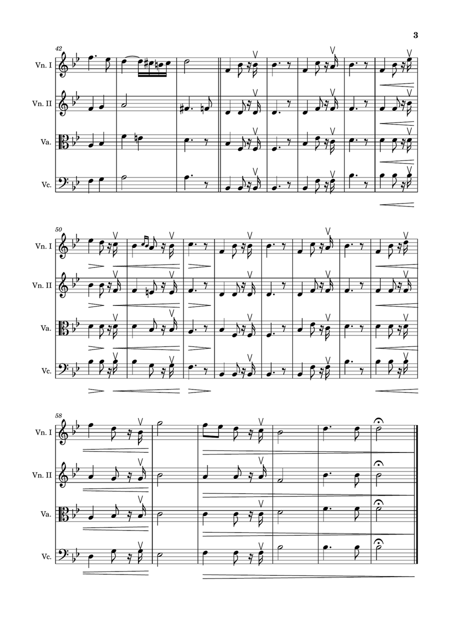 Bridal Chorus. R. Wagner - Arranged for String Quartet. Score and Parts String Quartet scores gallery preview page 3