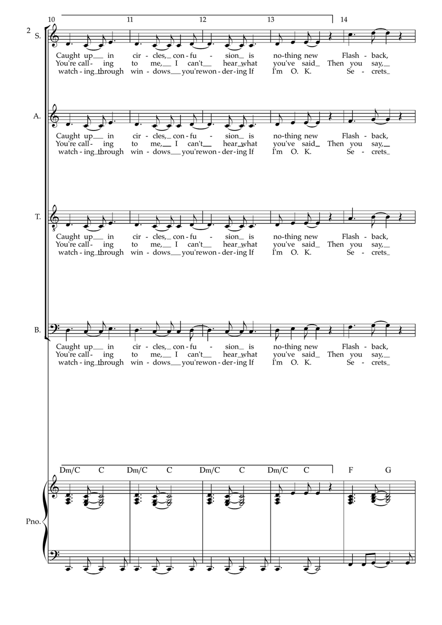 Time After Time 4-Part scores gallery preview page 2