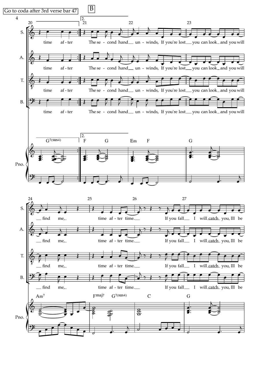 Time After Time 4-Part scores gallery preview page 4