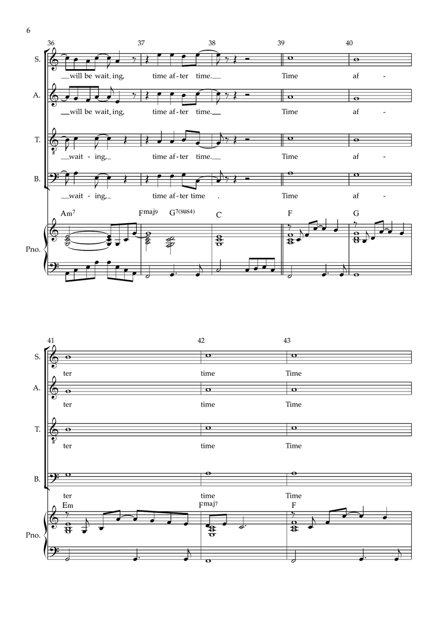 Time After Time 4-Part scores gallery preview page 6