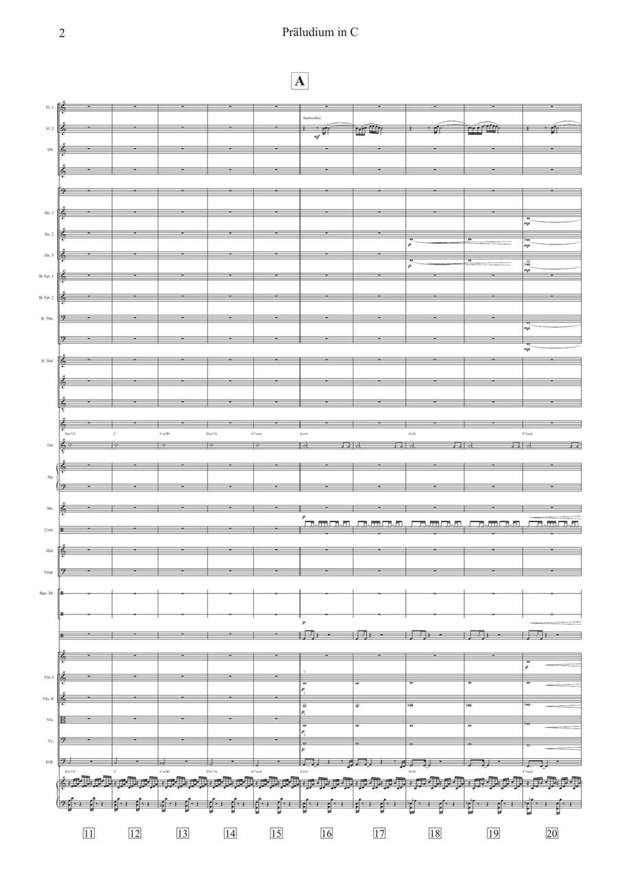 Prelude in C-Major ( based on the Prelude by J.S.Bach ) Full Orchestra scores gallery preview page 2