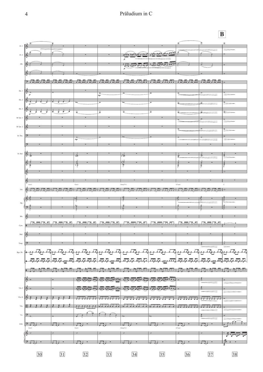 Prelude in C-Major ( based on the Prelude by J.S.Bach ) Full Orchestra scores gallery preview page 4
