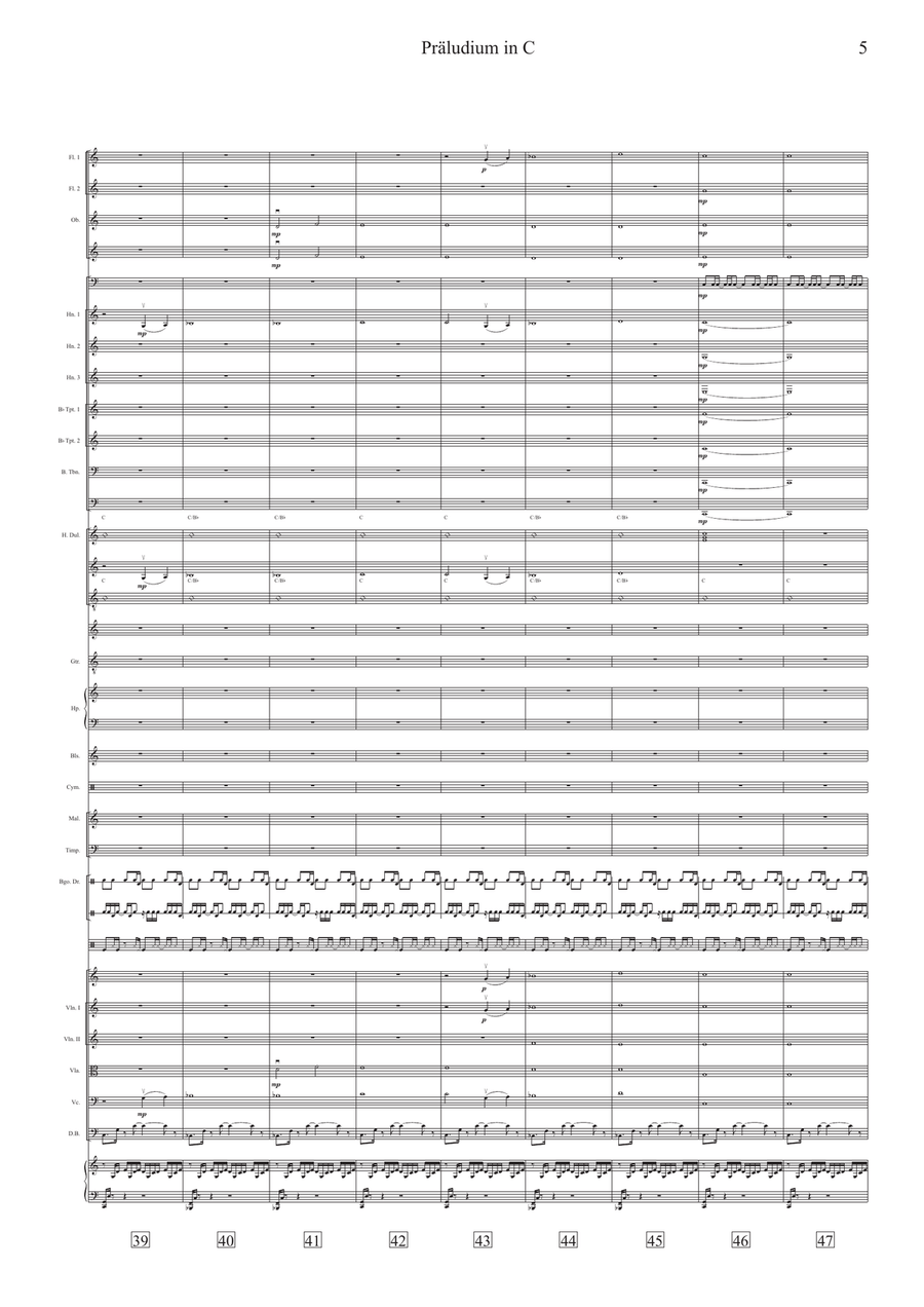 Prelude in C-Major ( based on the Prelude by J.S.Bach ) Full Orchestra scores gallery preview page 5