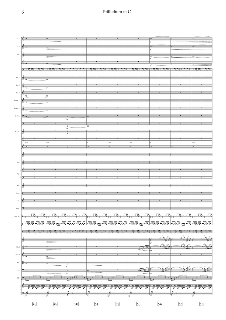 Prelude in C-Major ( based on the Prelude by J.S.Bach ) Full Orchestra scores gallery preview page 6