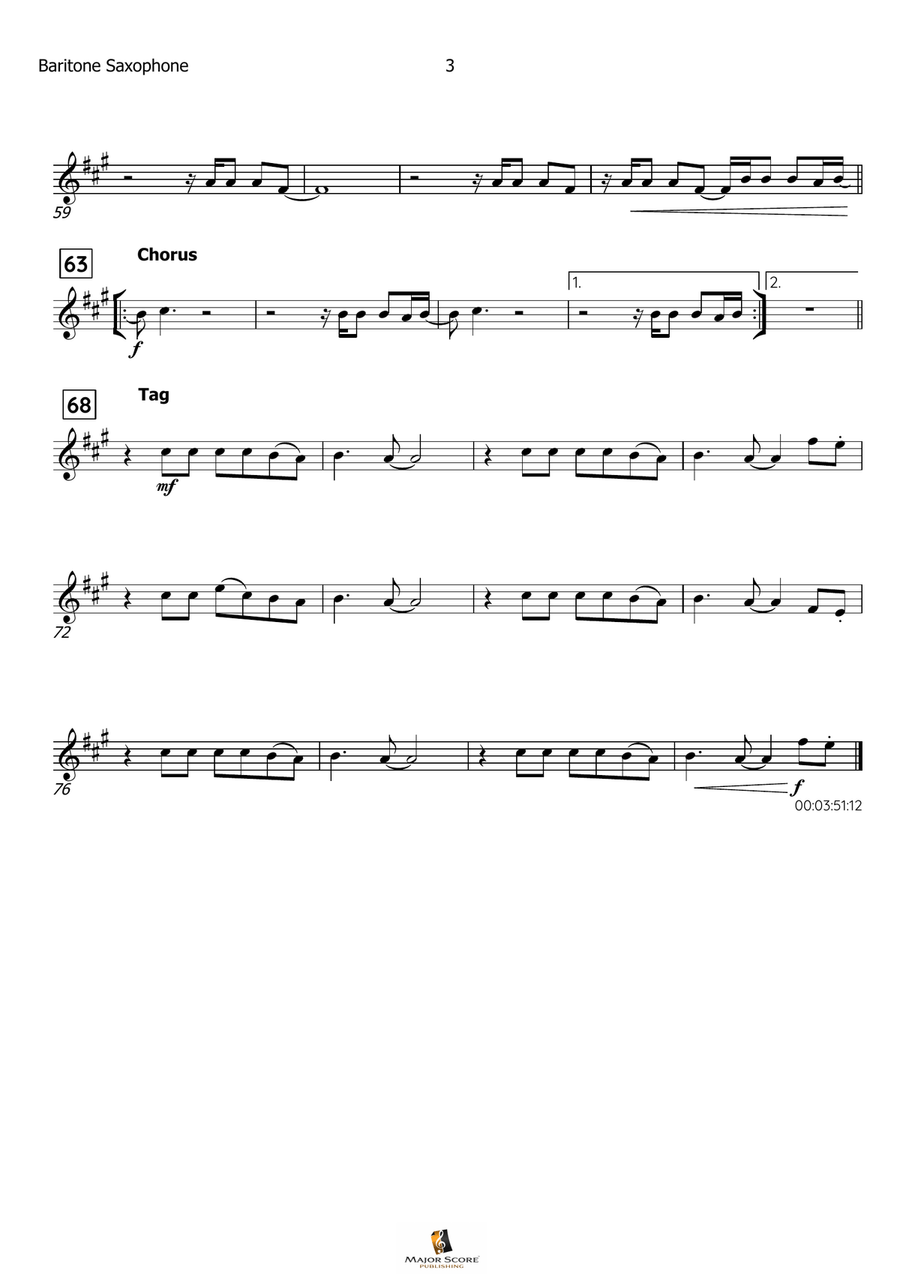 Can't Stop The Feeling! Baritone Saxophone scores gallery preview page 4