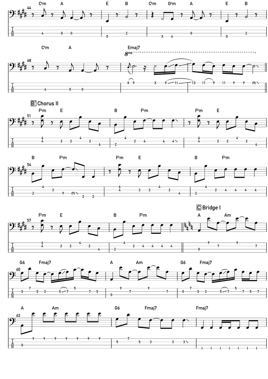Under The Bridge Acoustic Guitar scores gallery preview page 2