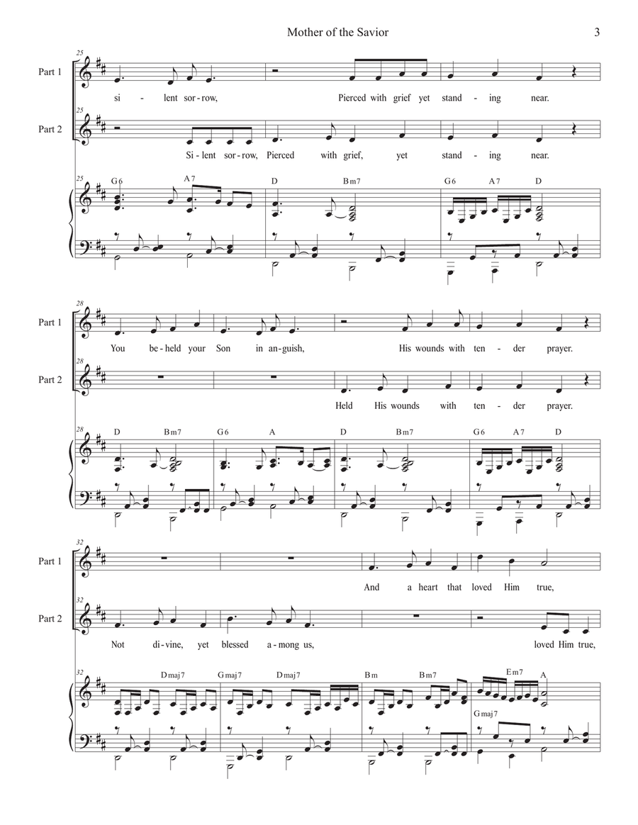 Mother of the Savior (2-part choir) 2-Part scores gallery preview page 3