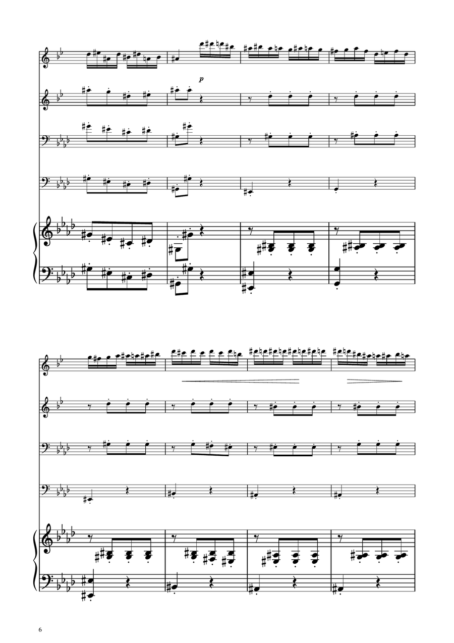 Turkish March - Brass Quartet Brass Quartet scores gallery preview page 6